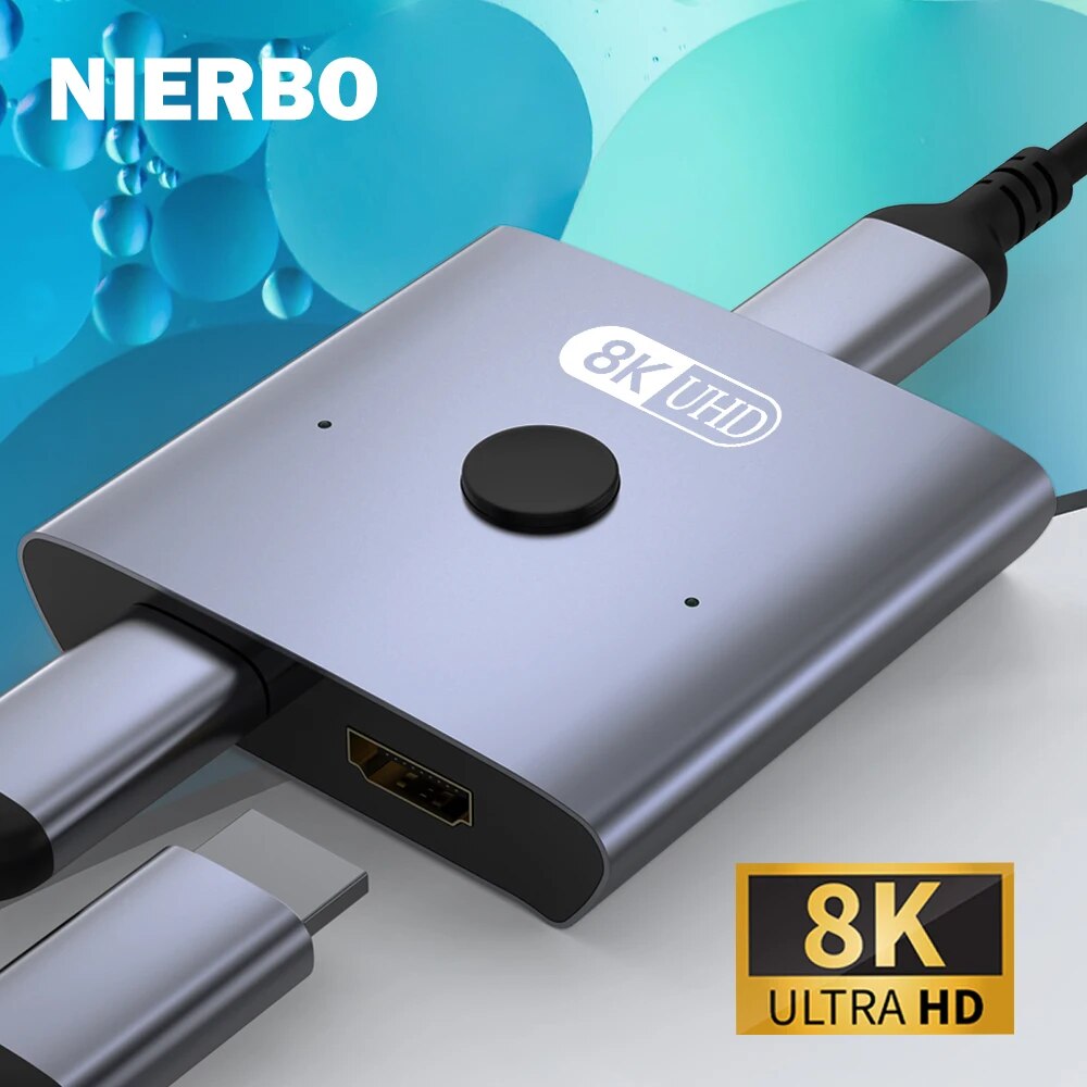 Hdmi Cable 2.1 - NIERBO 8K Bi-Direcional HDMI 2.1 Switch
