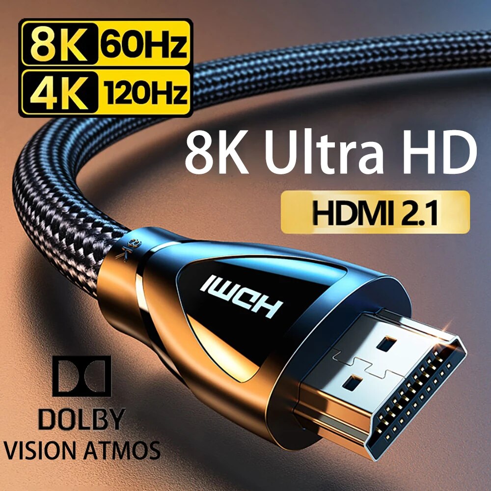 Hdmi Cable 2.1 - Cabo Compatível com HDMI 2.1, Ultra
