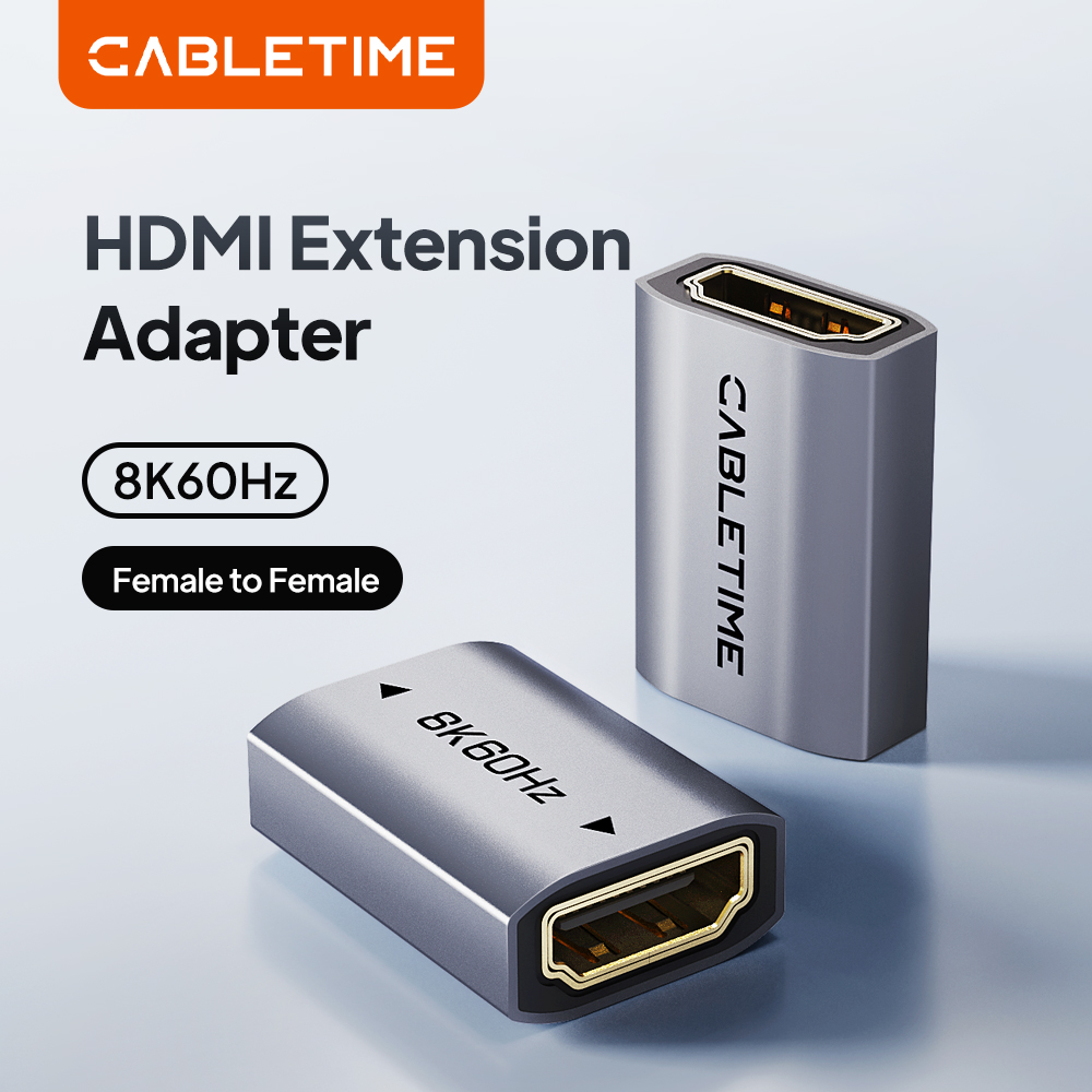 Hdmi Cable 2.1 - Cabletime 8k60hz hdmi-conversor fêmea para fêmea