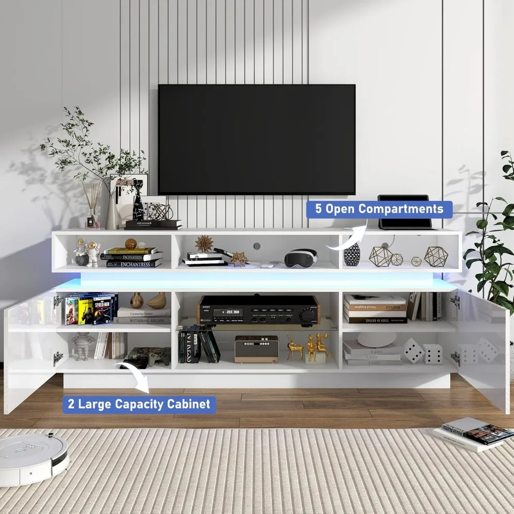 Gaming Console Entertainment Center - Centro de entretenimento alto e moderno