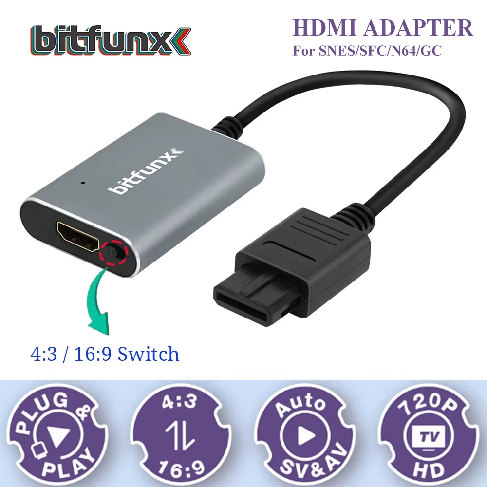 Gaming Console For Tv - Adaptador Bitfunx 720P Svideo / AV