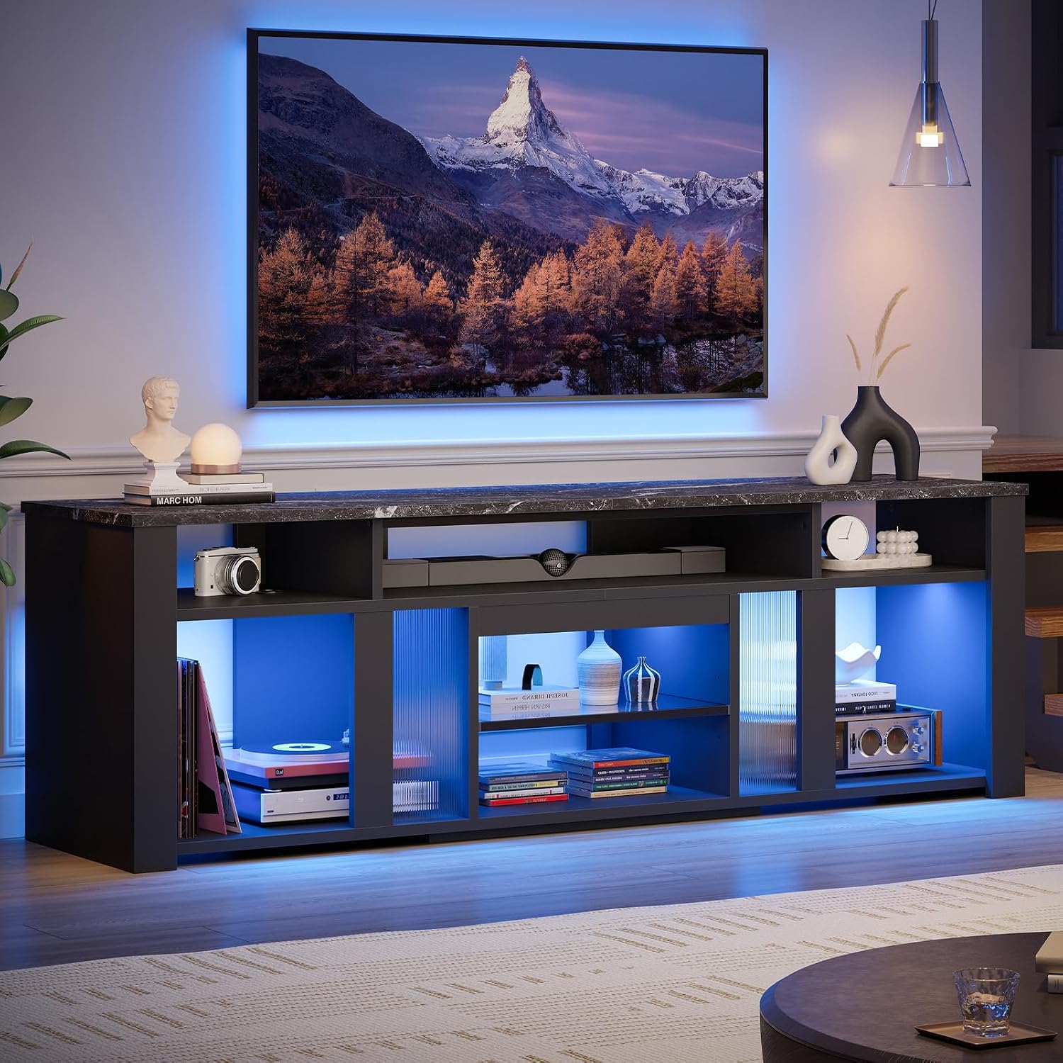 Gaming Console Entertainment Center - Suporte para TV de 80 Polegadas