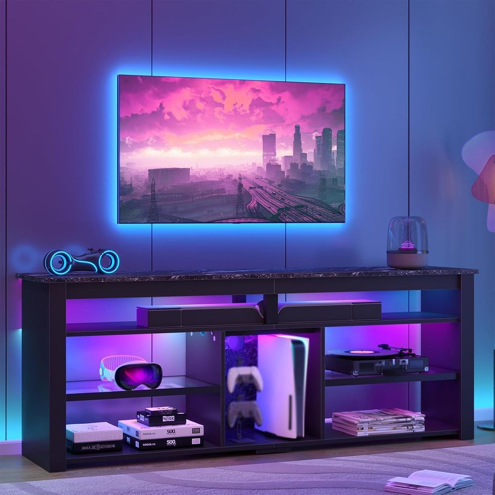 Gaming Console Entertainment Center - Suporte para TV de 70 Polegadas