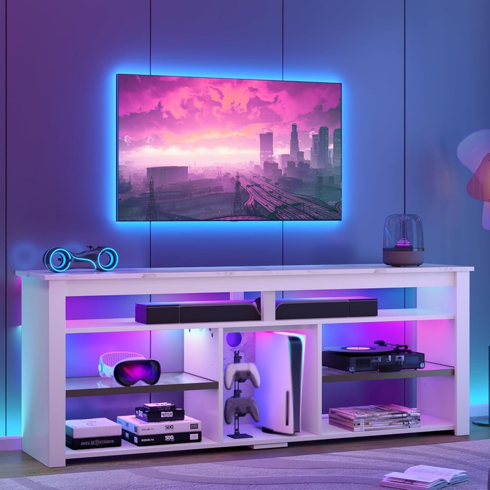 Gaming Console Entertainment Center - Suporte para TV de 70 Polegadas