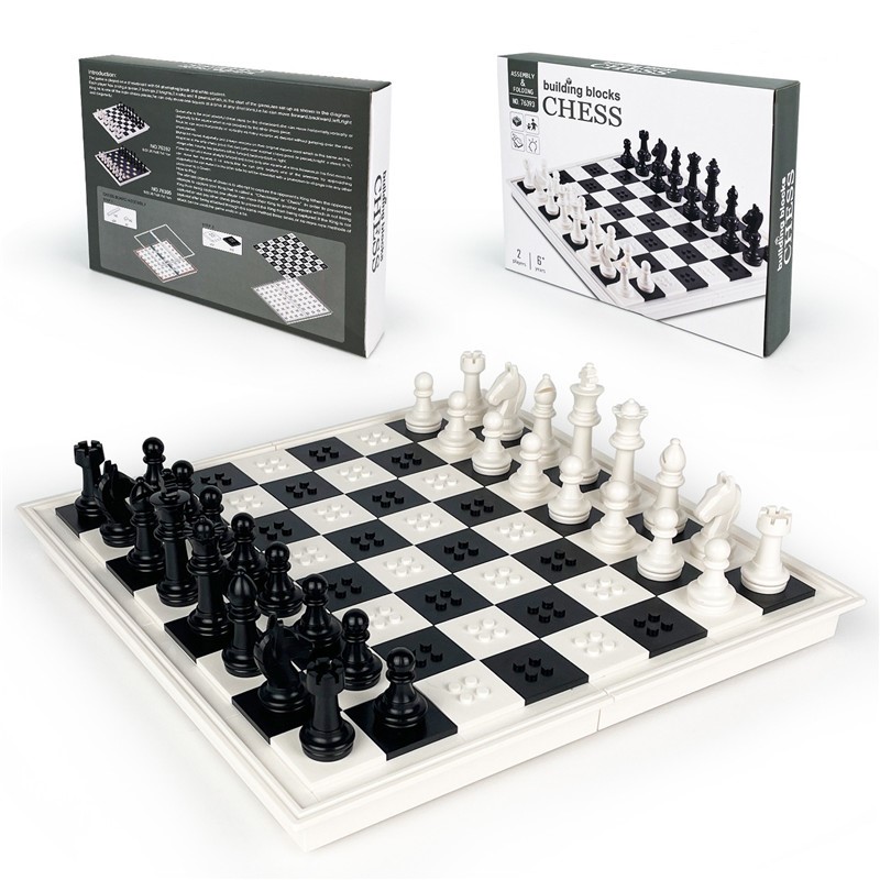 Gaming Console Lego - Conjunto de xadrez branco, blocos de