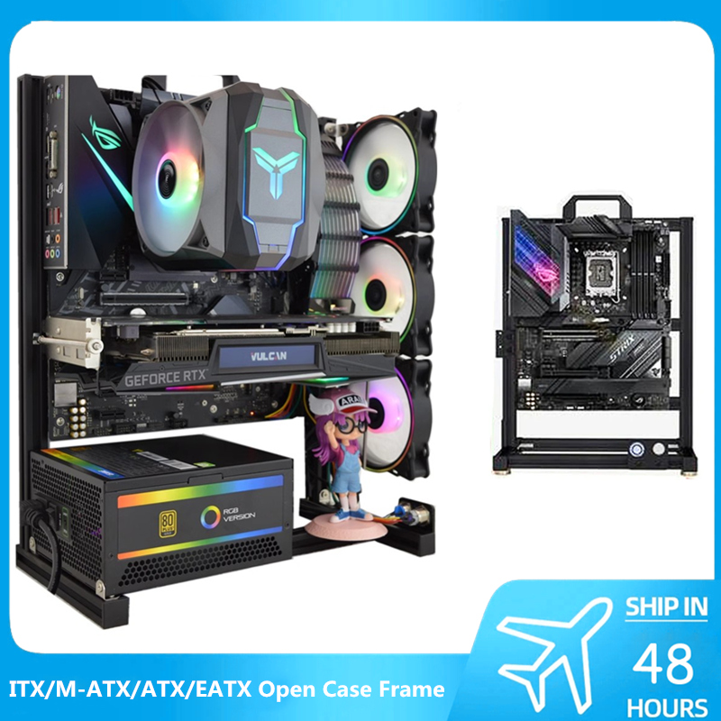 Mod atx aberto pc caso quadro  - Gaming Console Tower avaliação e preço