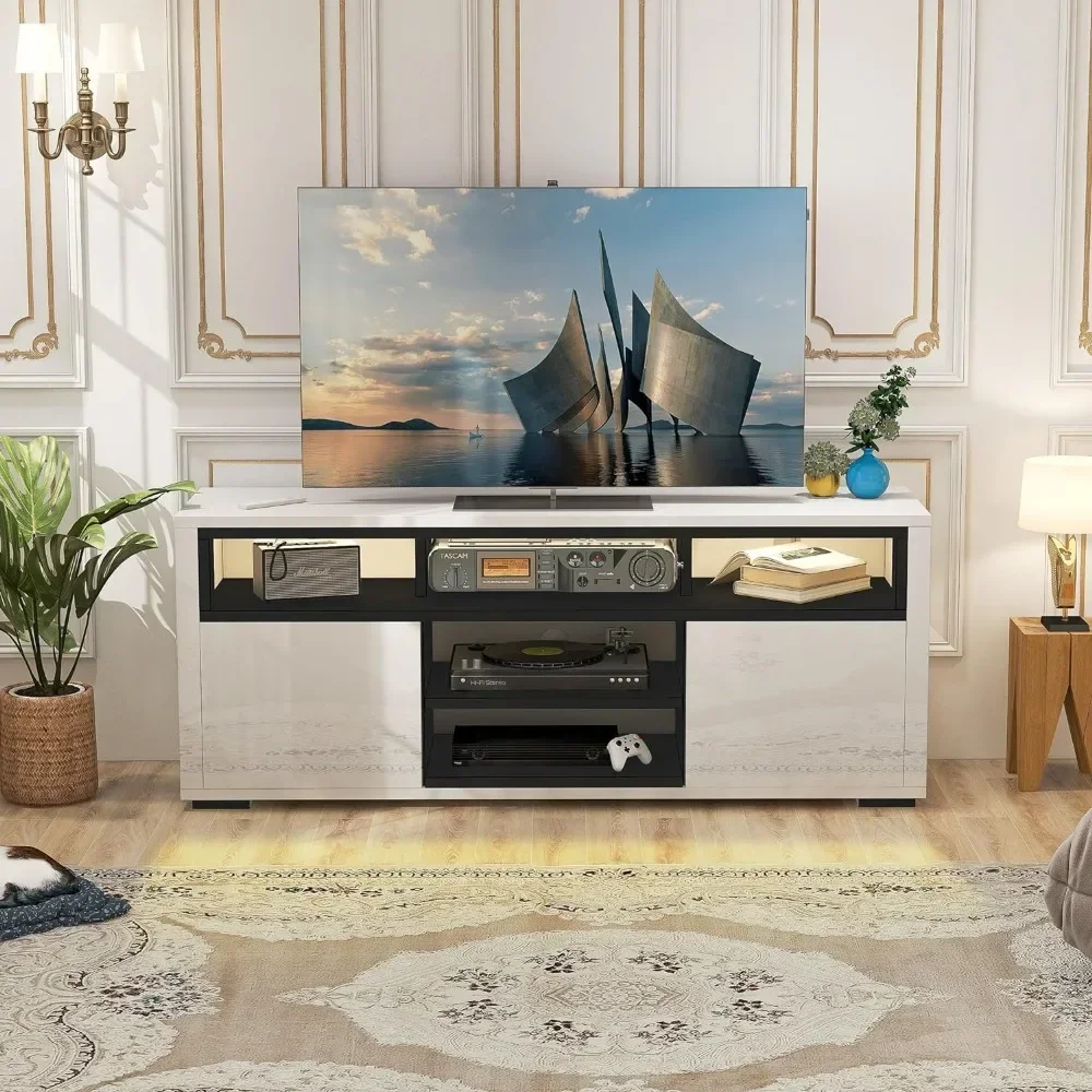 # Para suporte de TV LED moder - Gaming Console Entertainment Center avaliação e preço