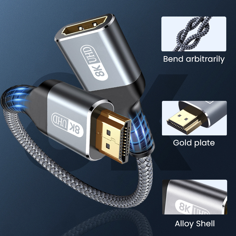 Cabo de extensão hdmi 8k, cabo - Hdmi Cable 2.1 avaliação e preço