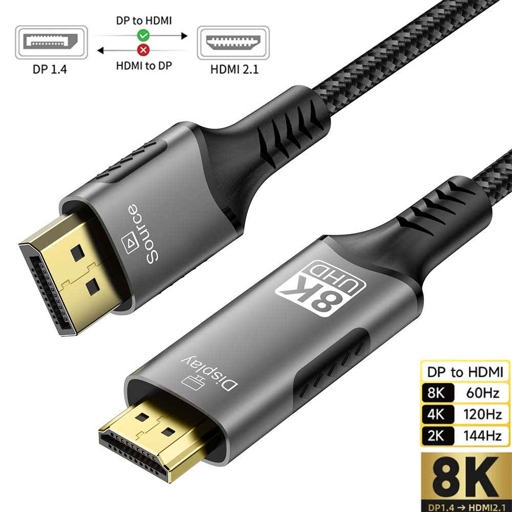 Cabo DisplayPort para HDMI 8K  - Hdmi Cable 2.1 avaliação e preço