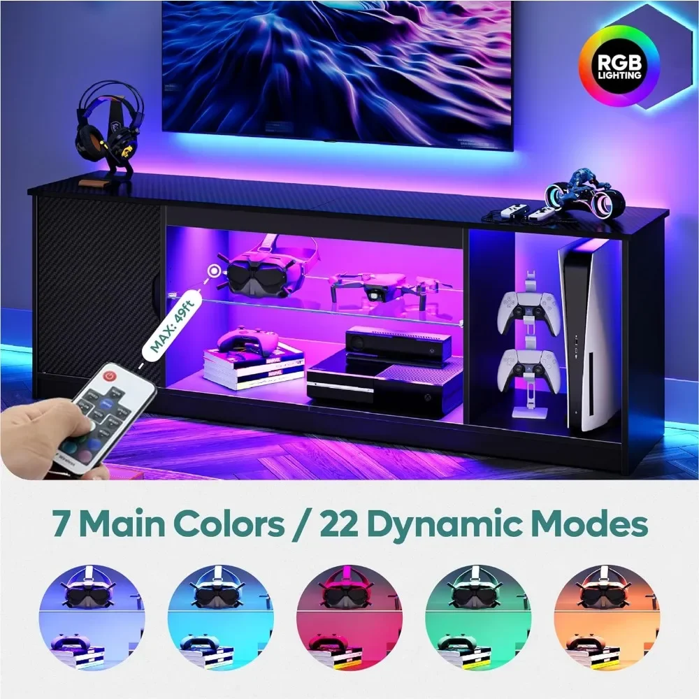 Centro de entretenimento LED B - Gaming Console Entertainment Center avaliação e preço