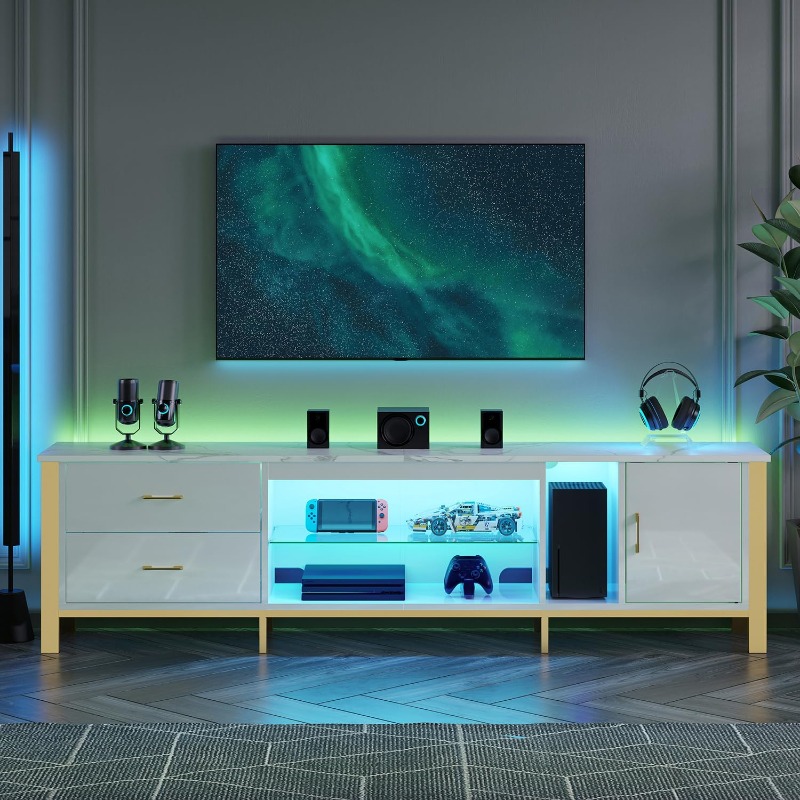 Suporte de TV Bestier para TVs - Gaming Console Entertainment Center avaliação e preço