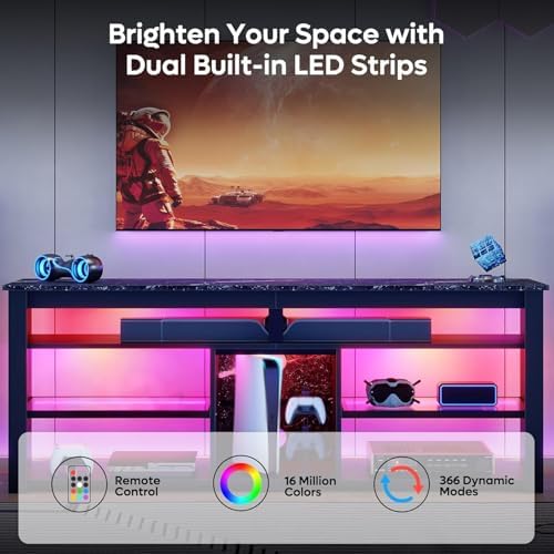 Suporte para TV de 70 polegada - Gaming Console Entertainment Center avaliação e preço