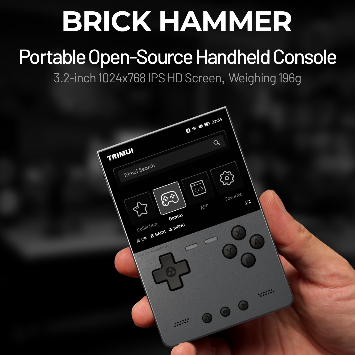 Trimui tijolo martelo retro ha - Gaming Console Phone avaliação e preço