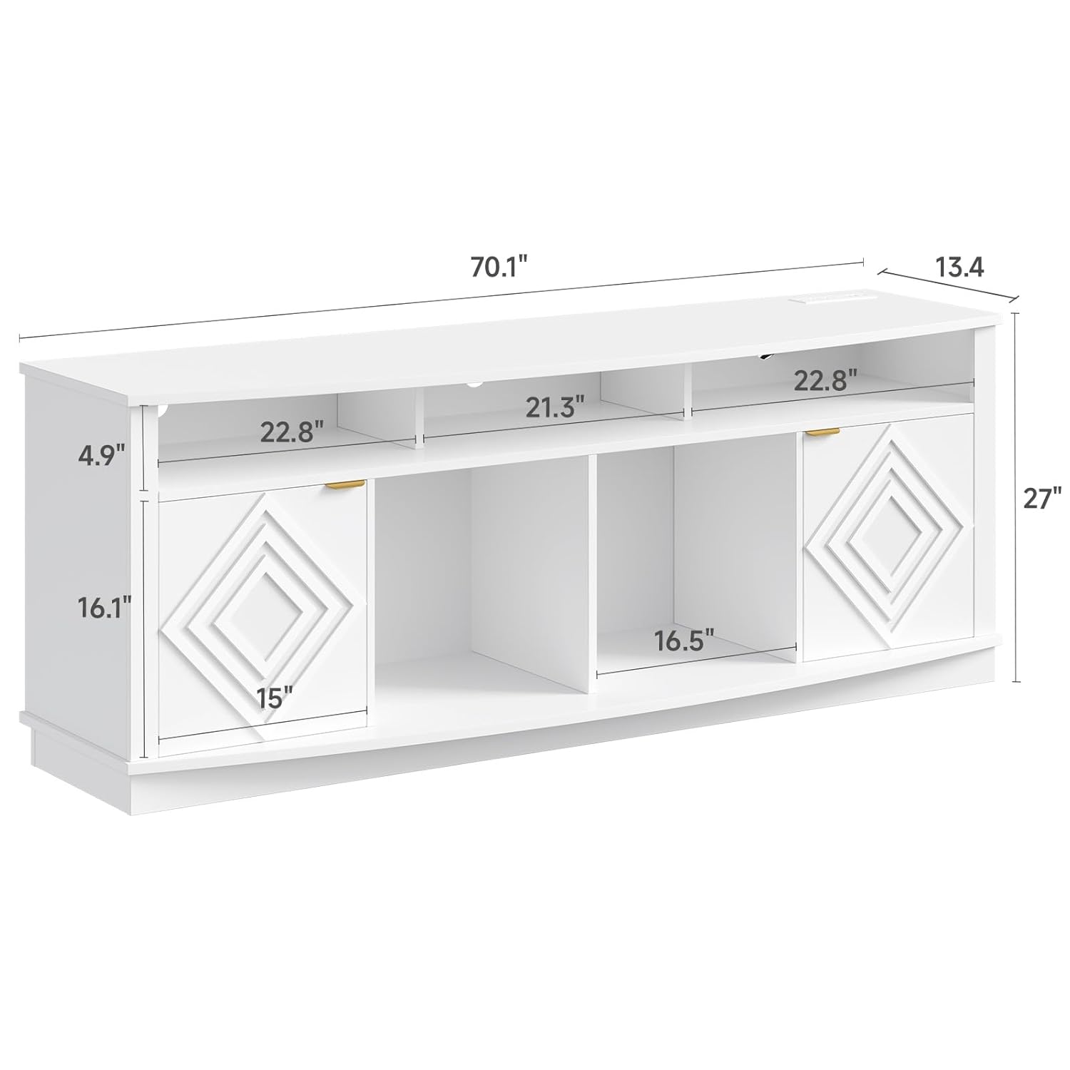 Suporte para TV LED de 80 Pole - Gaming Console Entertainment Center avaliação e preço