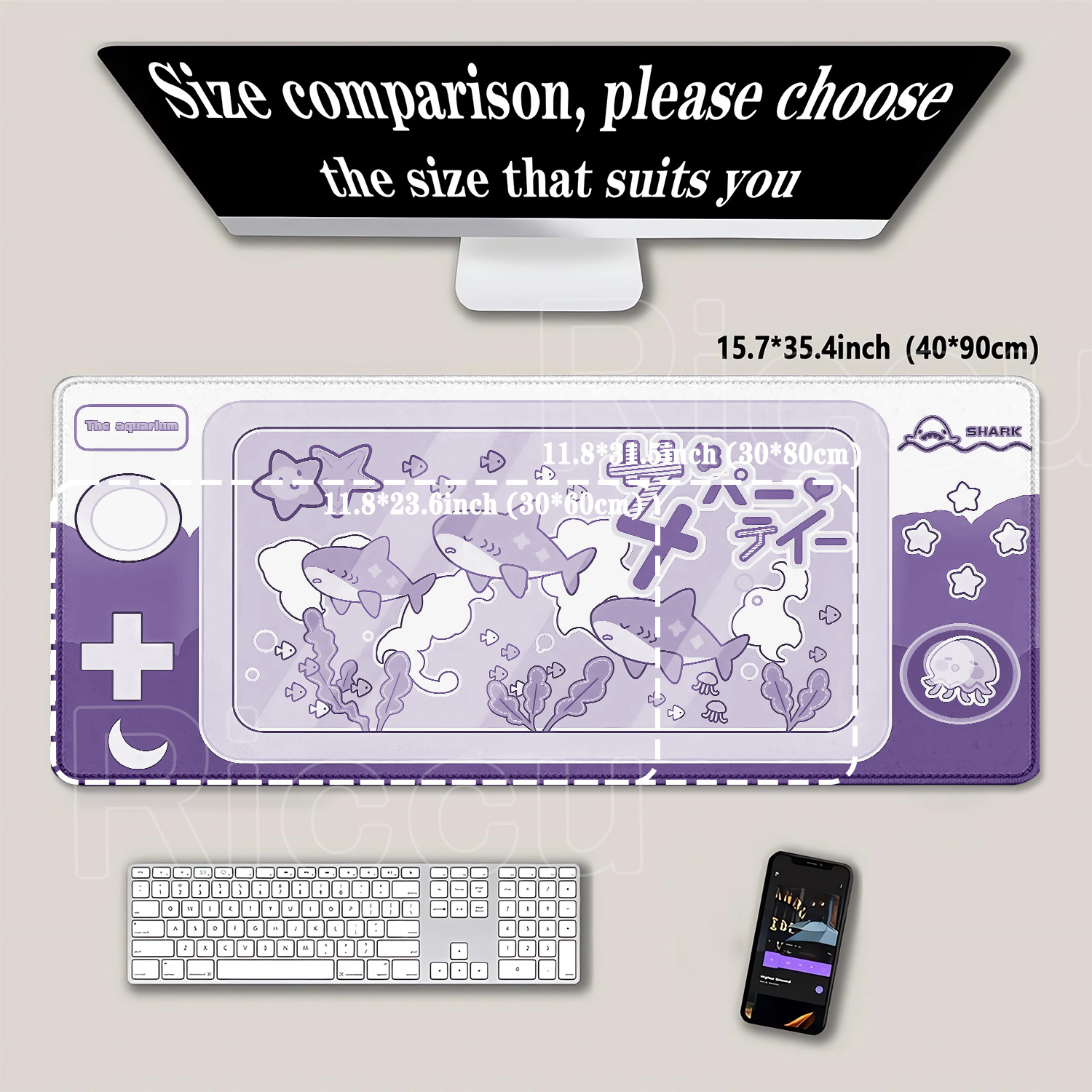 Mouse Pad Temático de Tubarão  - Gaming Console Portable Pc avaliação e preço